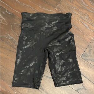 Spanx Black Camouflage Biker Shorts